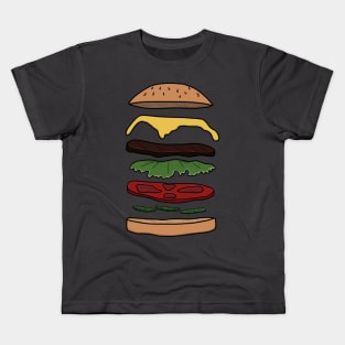 colored burger layers Kids T-Shirt